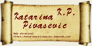 Katarina Pivašević vizit kartica